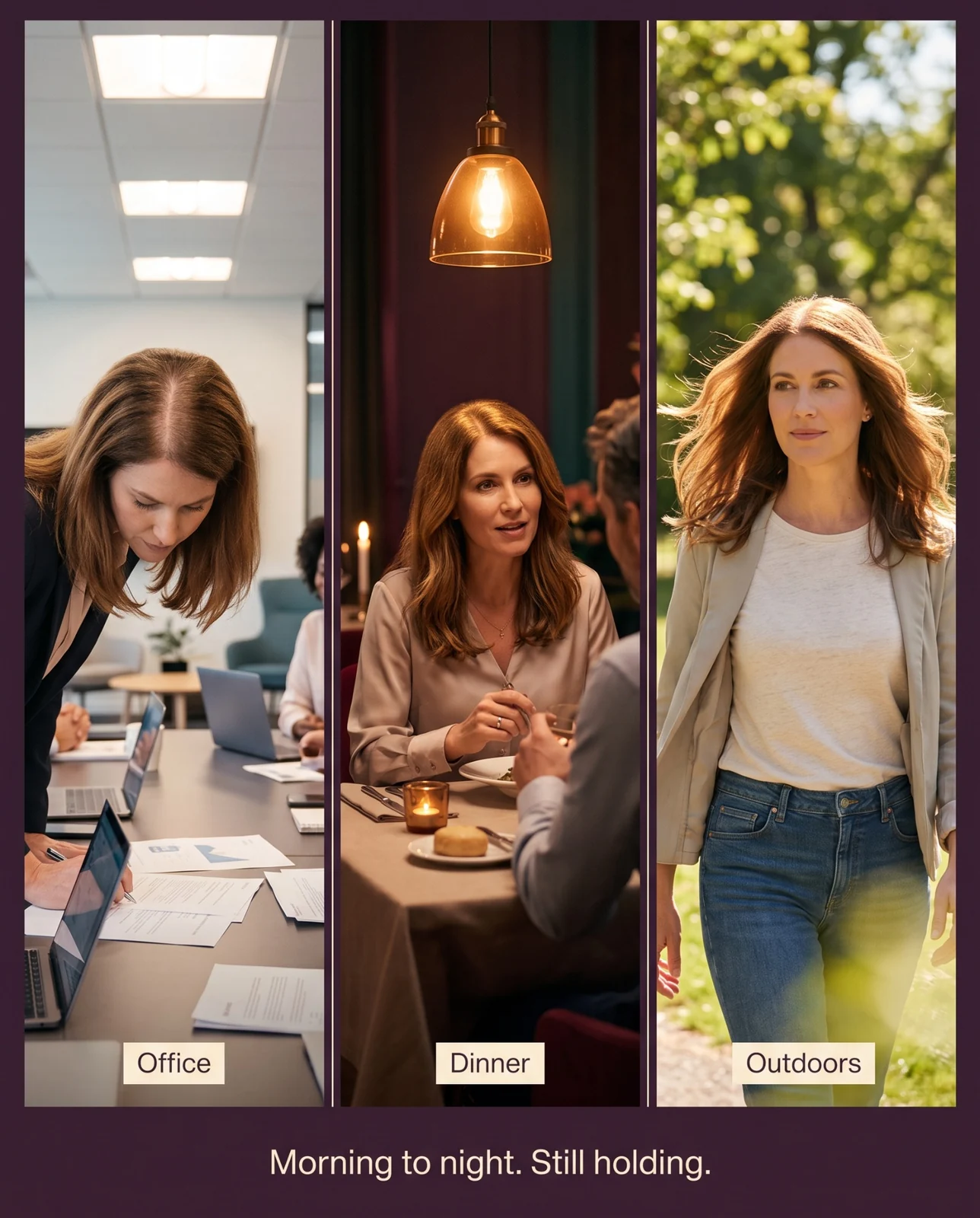 Office, dinner and outdoors — real-life conditions