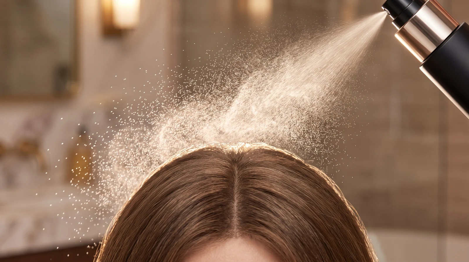 SET — finishing spray locking the coverage